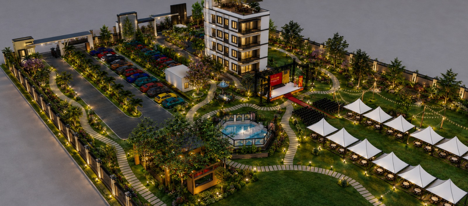 Resort and event lawn master plan